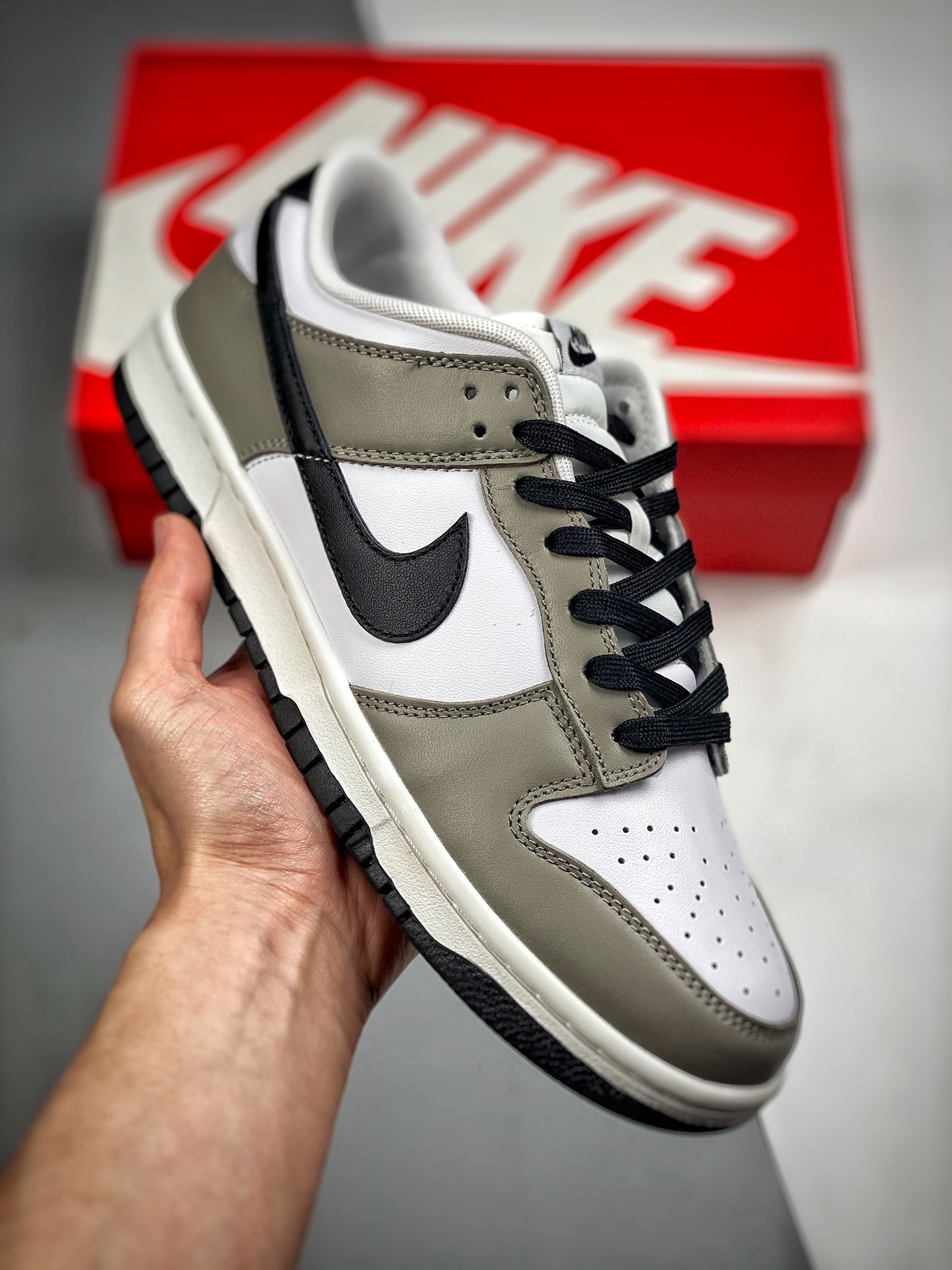 -4 Nk Dunk SB Low Blanco y gris, producción original de fábrica, lanzamiento real, materiales de primera capa originale…