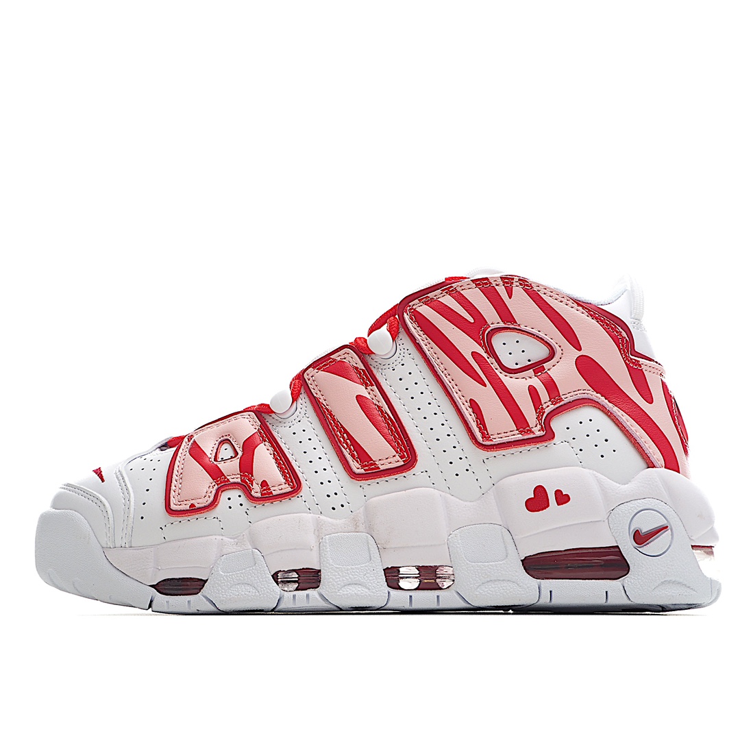H5 H5 公司级别【定制球鞋】Nike Air More Uptempo 皮蓬 CNY 新年限定 粉红虎纹 篮球鞋 白红