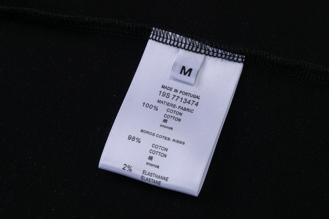 634#Givenchy（男女同款）32S双纱爽全棉250克重高品质双色定制款空压工艺-颜色黑/白-码数