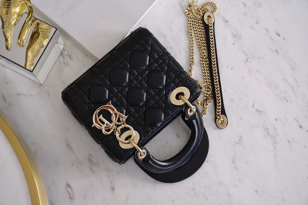 Luxury Cheap Replica
 Dior Lady Handbags Crossbody & Shoulder Bags Black