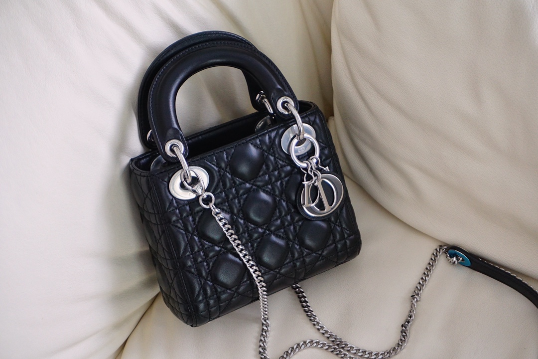Online Sale
 Dior Lady Handbags Crossbody & Shoulder Bags Black Silver Hardware