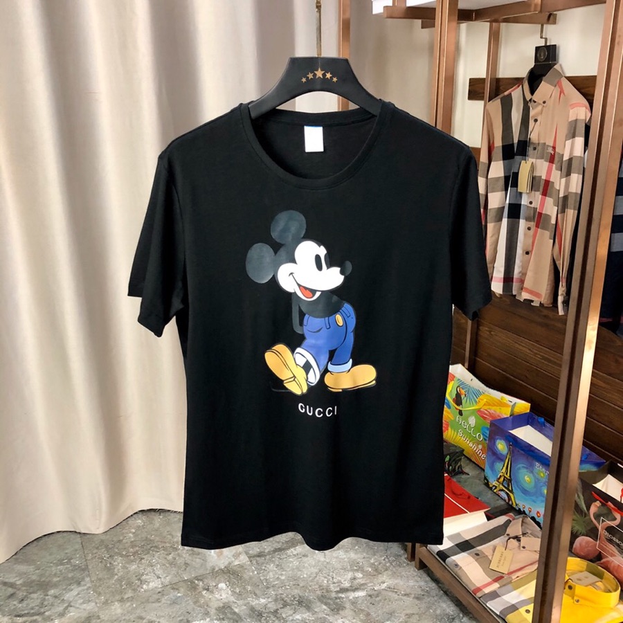 情侣款穿220斤古奇Gucci*码数M-4XL原单品质衣服请认准洗水唛️澳洲新丝光棉️最新款男装短袖T恤