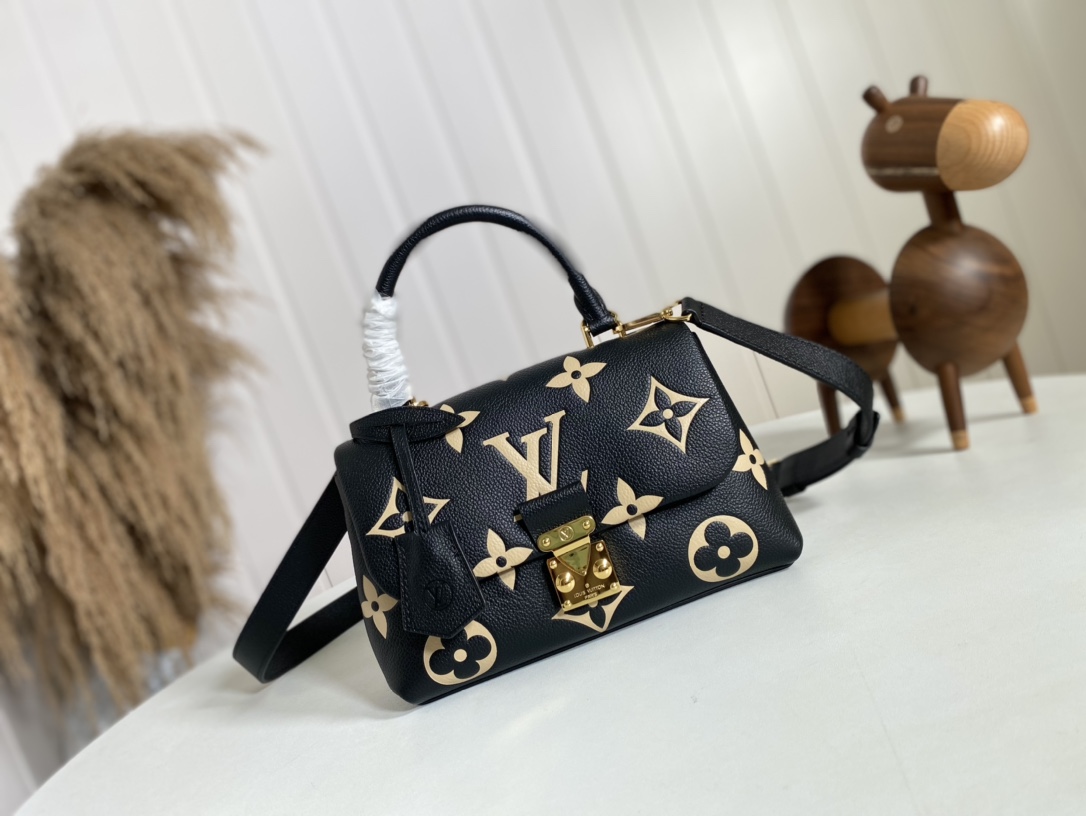 Fake Designer
 Louis Vuitton LV Madeleine BB Bags Handbags Black White Printing Empreinte​ M45978