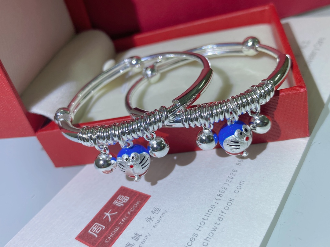 NO:100981,Doraemon accompany me with the dock cat necklace Cute cartoon jingle cat pendant Foot silver 990, children, necklace19860909哆啦A梦伴我同行机器猫项链 可爱卡通叮当猫吊坠 足银990,儿童,necklace,Jewelry