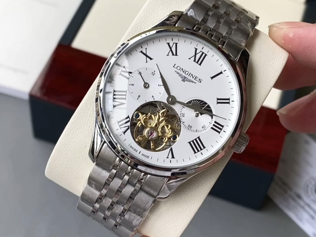 Longines Zegarek Kup replikę 2024
 Mężczyźni Skóra cielęca krowia Kolekcja jesienna Automatic Mechanical Movement Pasek ze skóry cielęcej