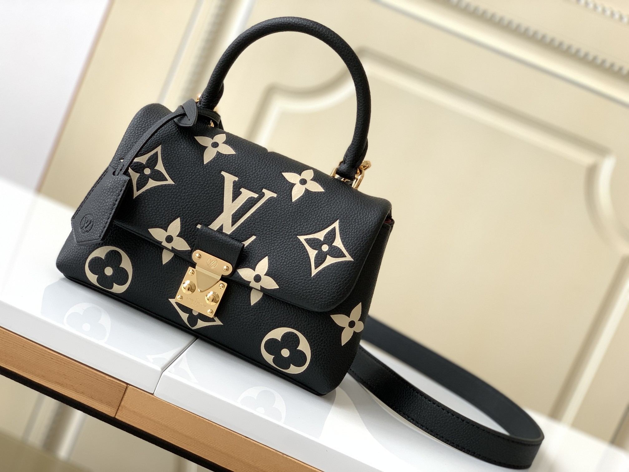 Copy AAA+
 Louis Vuitton LV Madeleine BB Bags Handbags Black Empreinte​ M46008