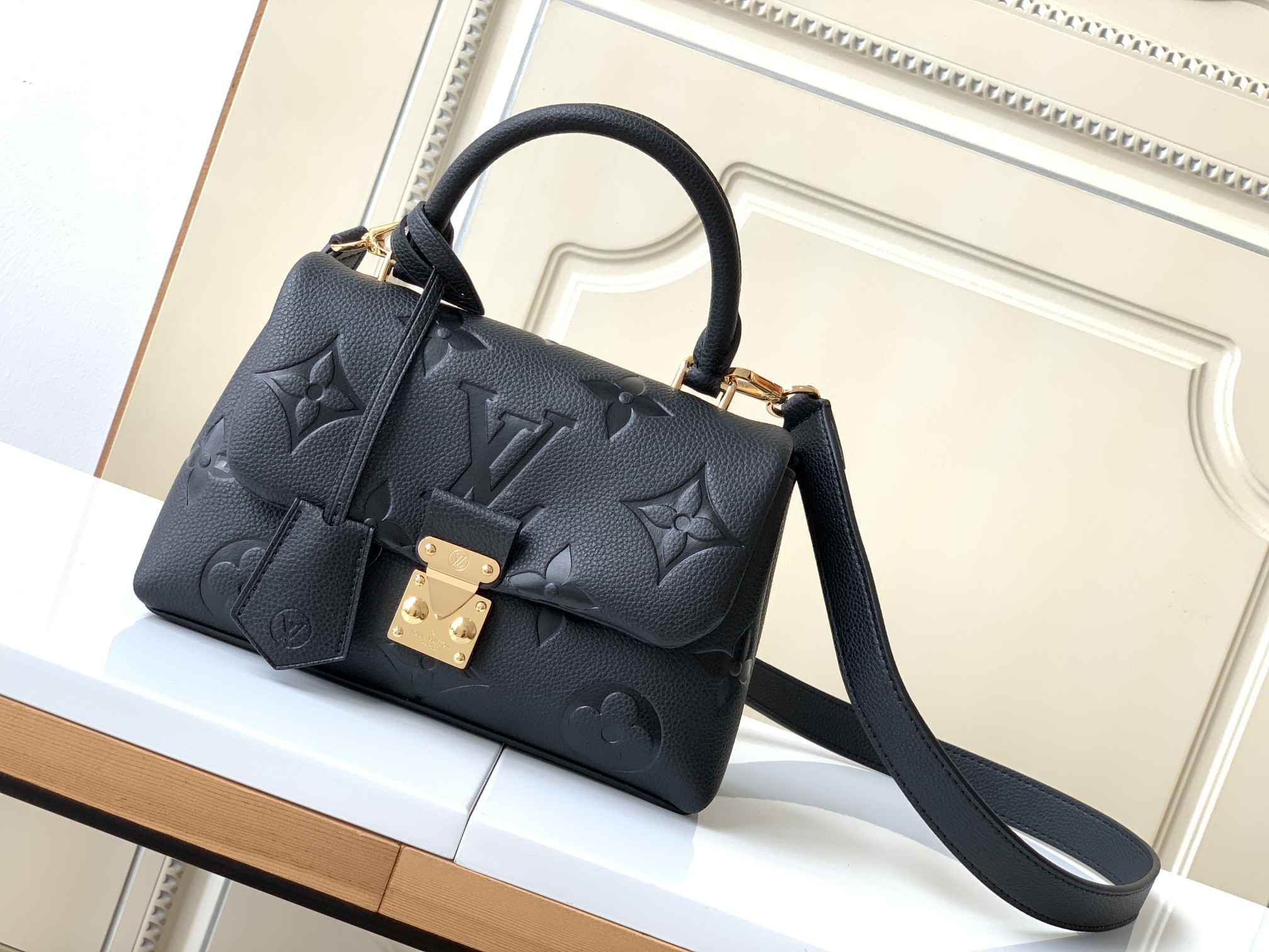 Louis Vuitton LV Madeleine BB Bags Handbags Black Empreinte​ M46008