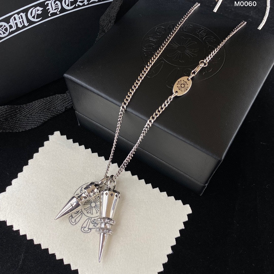 💰 160 现货 🌹Chrome Hearts 克罗心 ❤️纯银 双子弹项链 可拆卸单独吊坠 一条项链的价格，三条项链的款式，非常划算 时尚百搭款✨