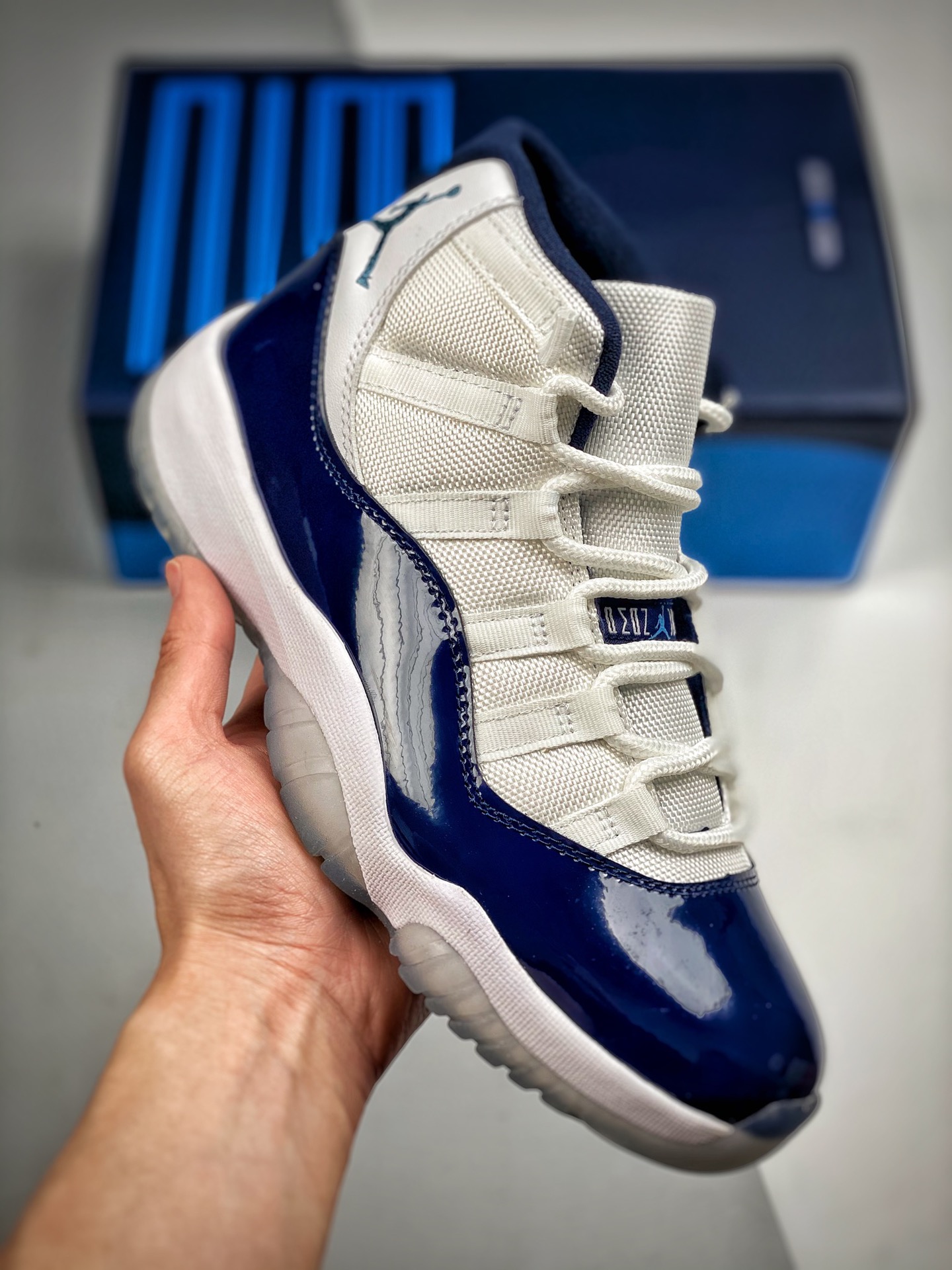 -3 Air Jordan 11 Retro AJ11 Blanco Azul, suministro especial de canal, primer lanzamiento con fotos reales en…