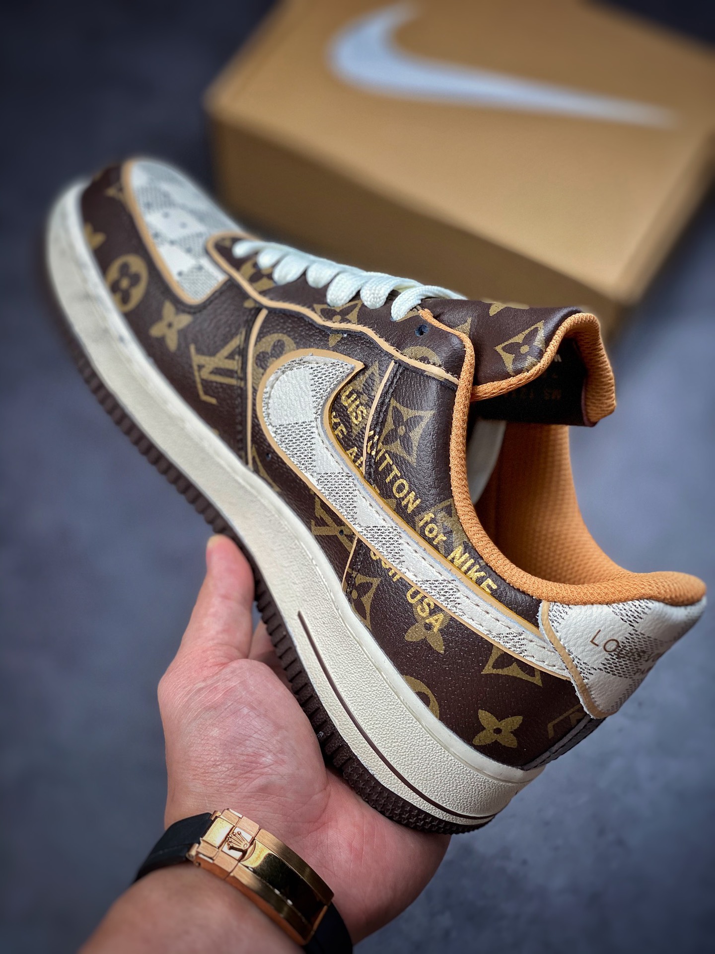 220 2022新品超奢联名 路易威登 LV×Nike Air Force 1 Low 07 DJ4631-200