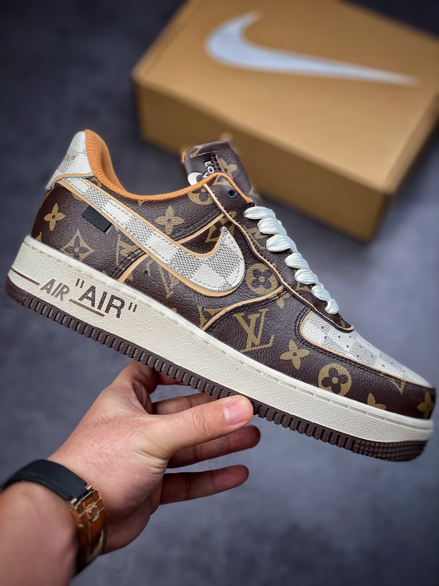 220 2022新品超奢联名 路易威登 LV×Nike Air Force 1 Low 07 DJ4631-200