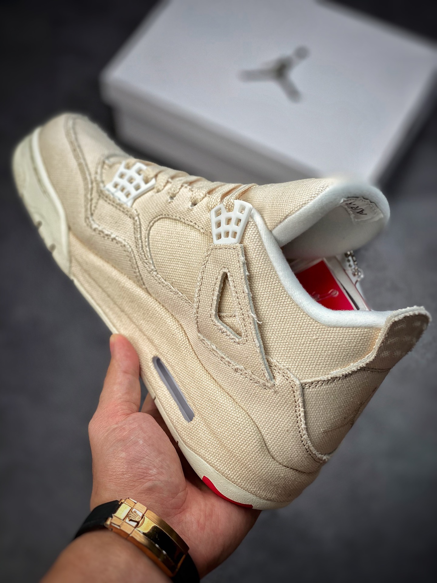 200 Air Jordan 4 Rerto“Canvas” 米白帆布 小Levi’s #原盒原配 DQ4909-100