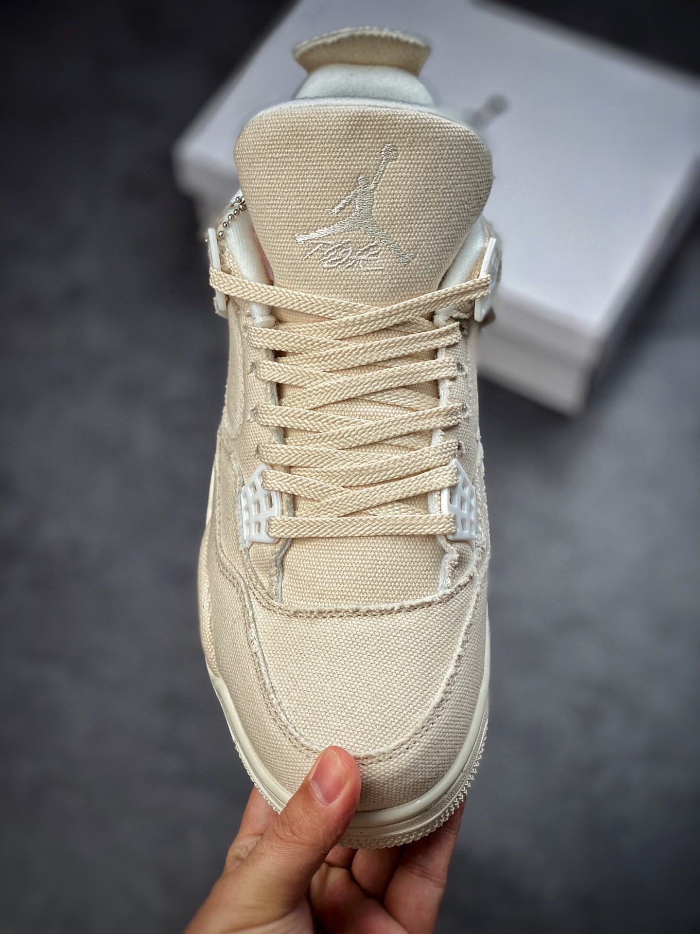 200 Air Jordan 4 Rerto“Canvas” 米白帆布 小Levi’s #原盒原配 DQ4909-100