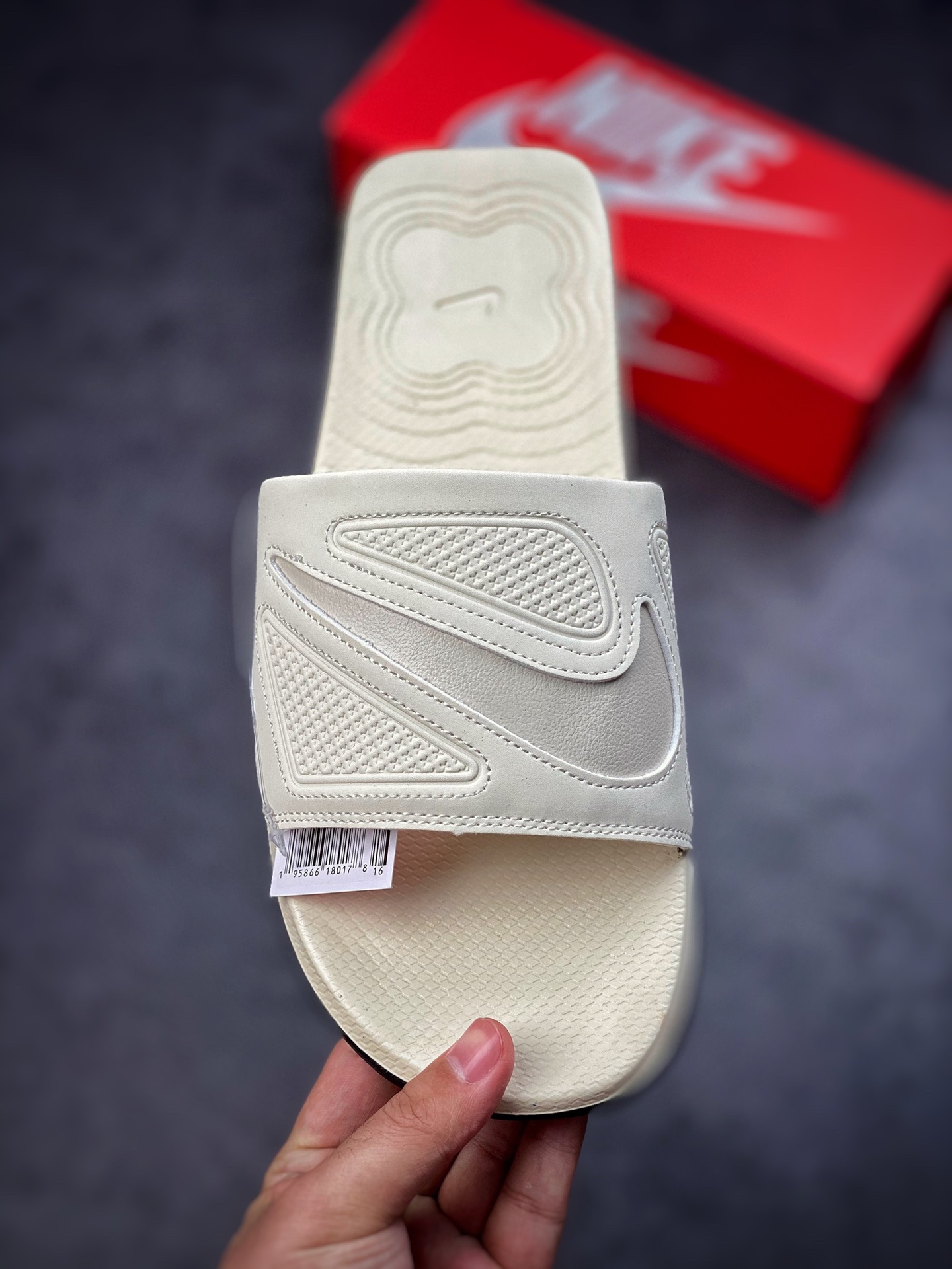 140 Nike Air Max Cirro Masculino Slide”Bone/Black/Sliver”室外篮球气垫休闲拖鞋 DC1460-005