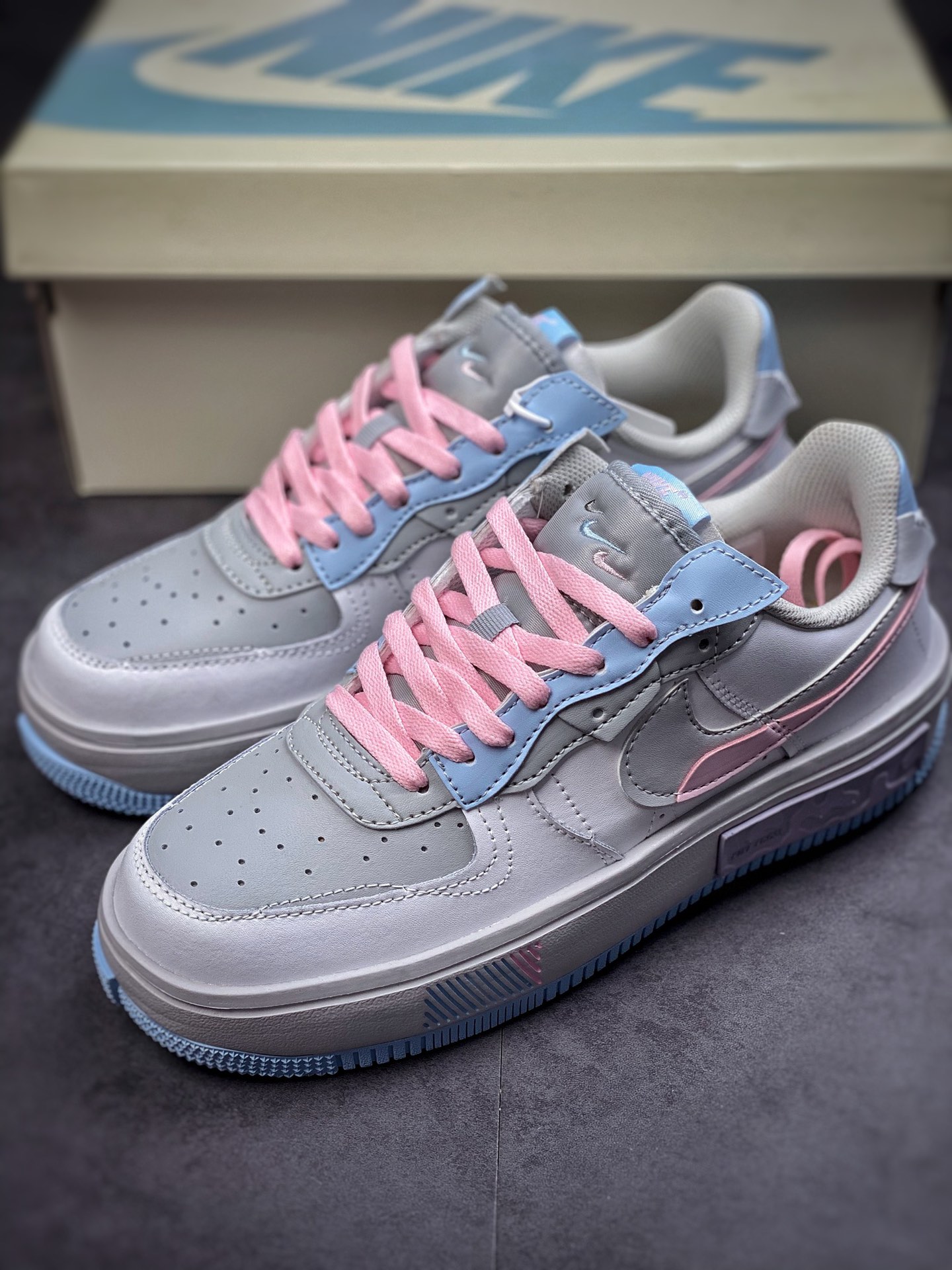260 Nike Air Force 1 Fontanka “灰粉蓝紫” 空军丰塔卡系列 CW6688-605