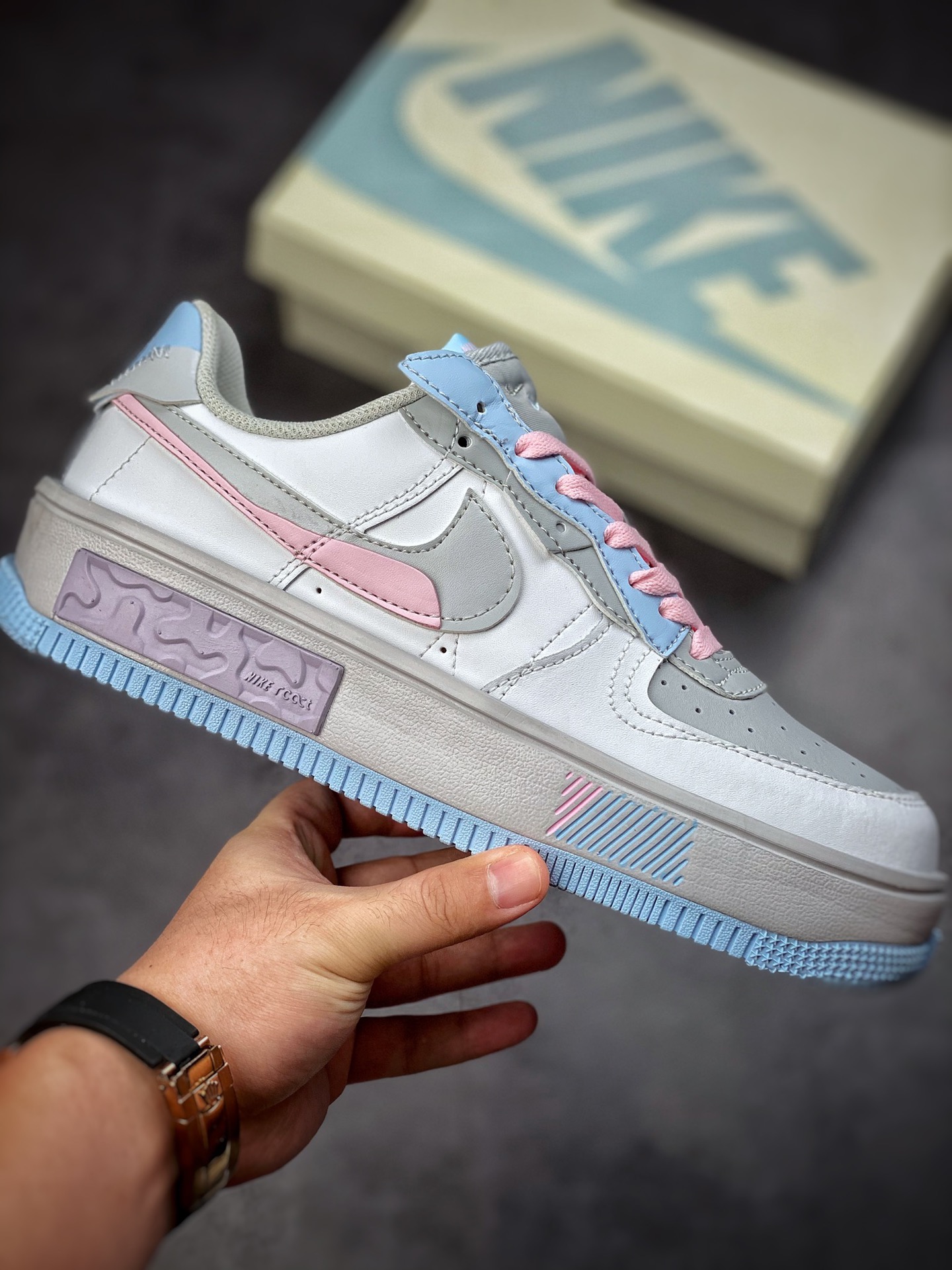 260 Nike Air Force 1 Fontanka “灰粉蓝紫” 空军丰塔卡系列 CW6688-605