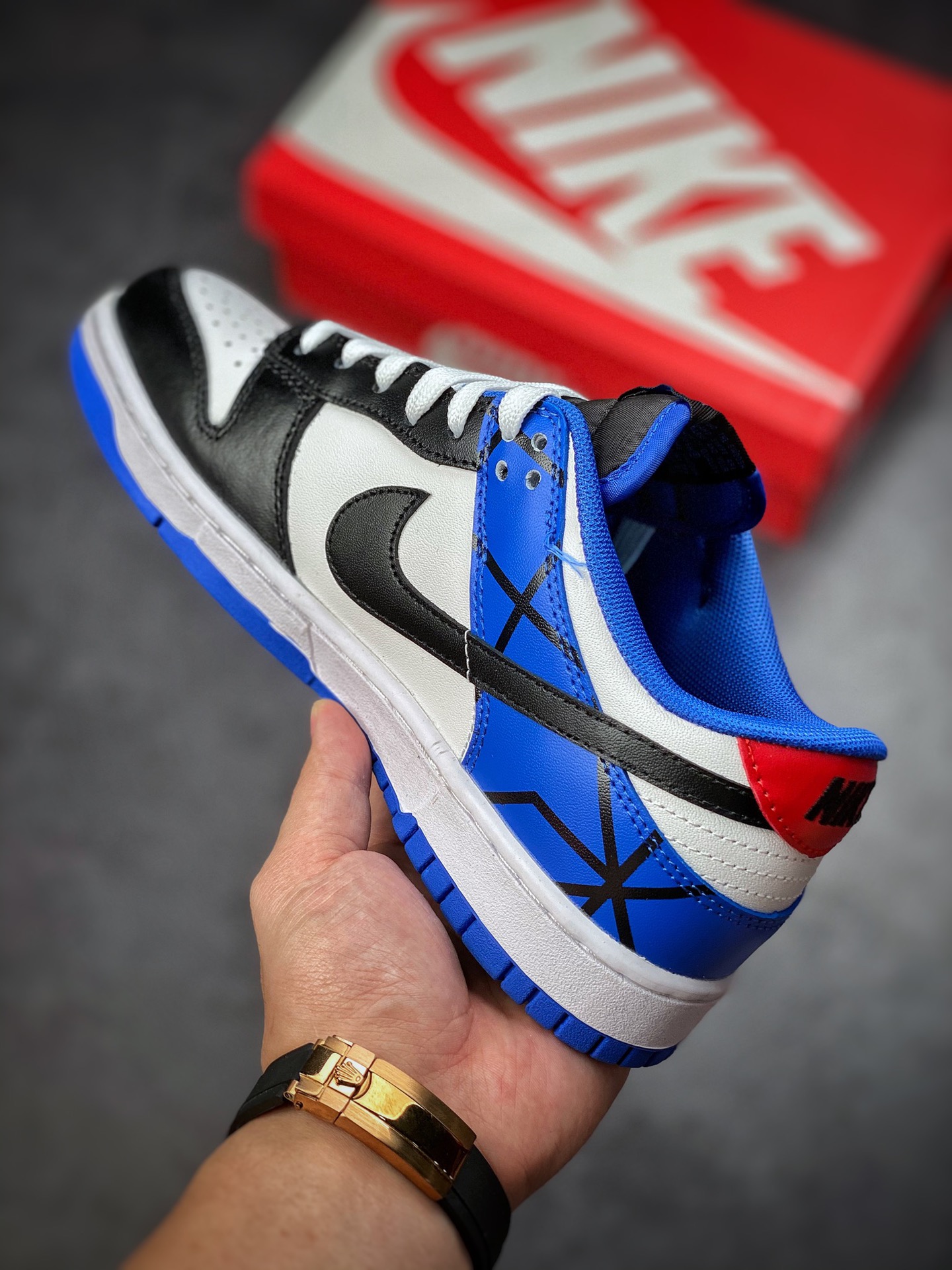 180 Nike Dunk Low 南京东路 黑白蓝 低帮休闲运动滑板板鞋DD1391-001