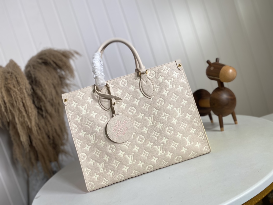 Louis Vuitton LV Onthego Bags Handbags Printing Empreinte​ Cowhide M46128