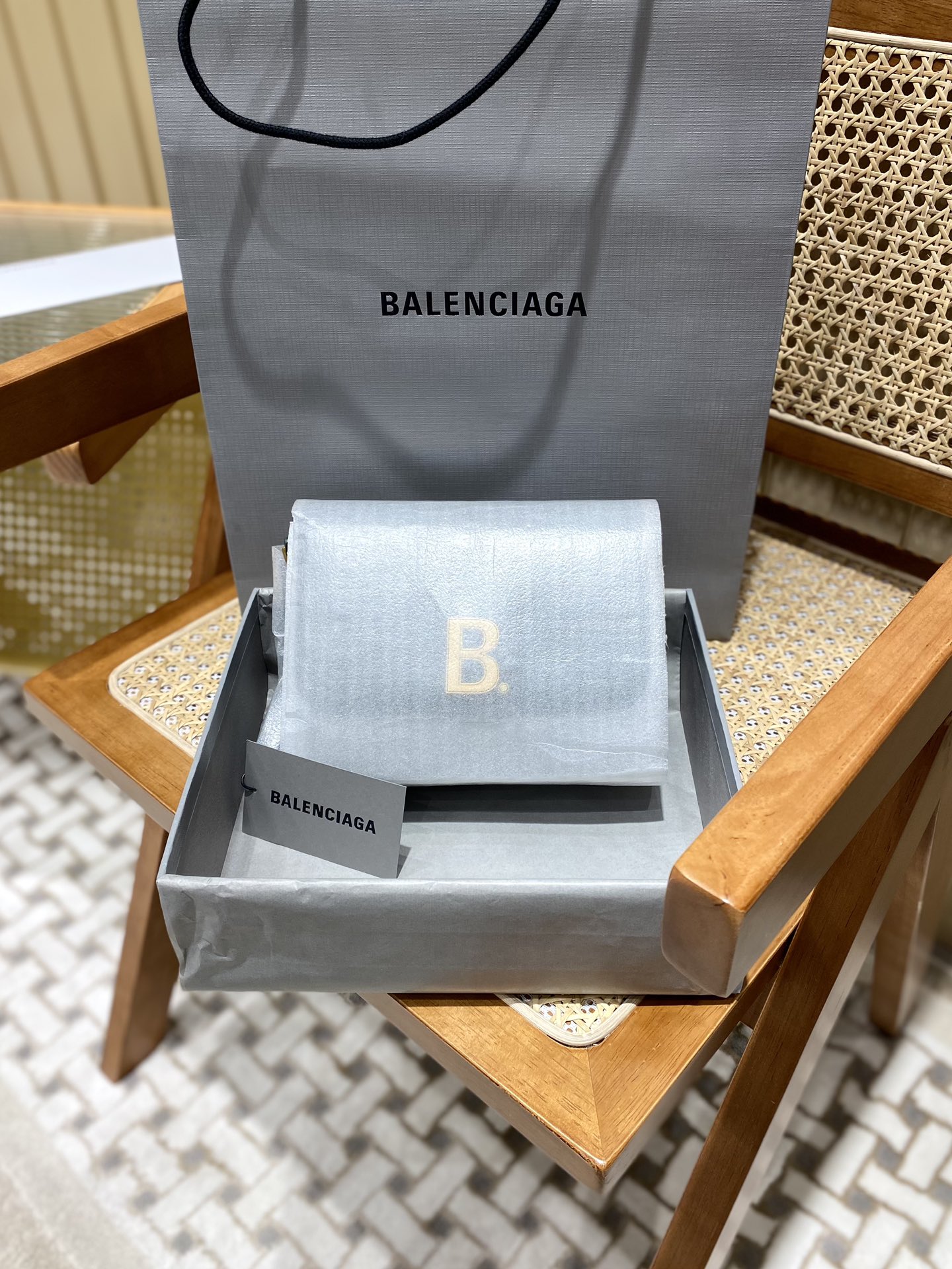 Balenciaga B.Small 18CM Bag 618156鳄鱼纹绿色/金扣