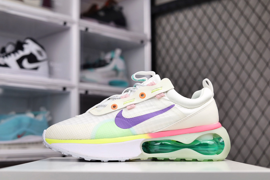 H0 耐克/Nike Air Max 2021 款大气垫低帮休闲运动慢跑鞋。采用蝉翼透气合成纤维组合网眼物料构成鞋面多道高频压合鞋面技术后掌独立球状透明缓震气垫及外置橡胶外底336SG