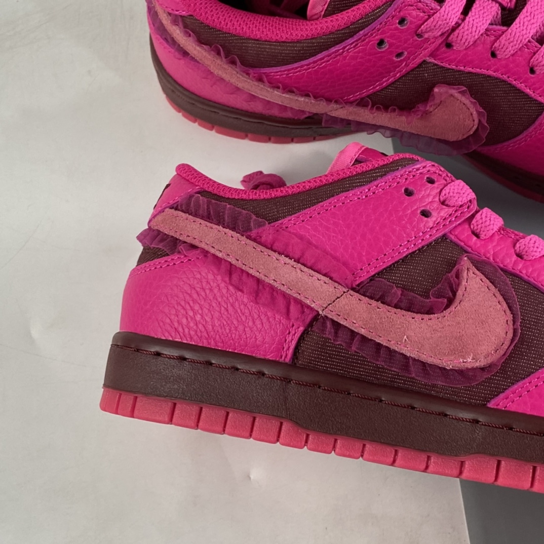 P360 Nike Dunk Low Valentine’s Day 蕾丝 情人节 玫粉色 SB低帮运动休闲板鞋 DQ9324-600