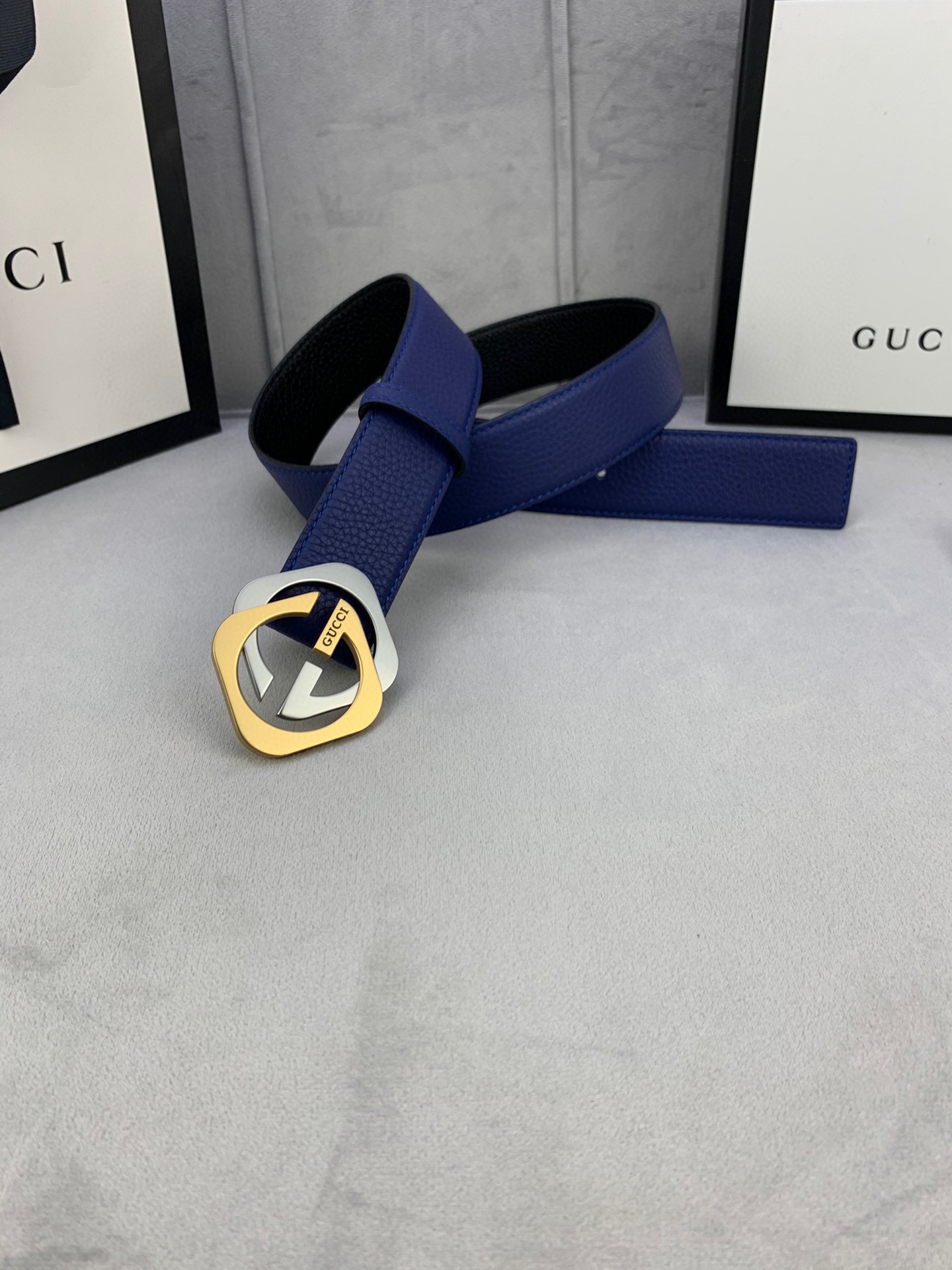 宽度4.0cmGUCCI经典双层菱形