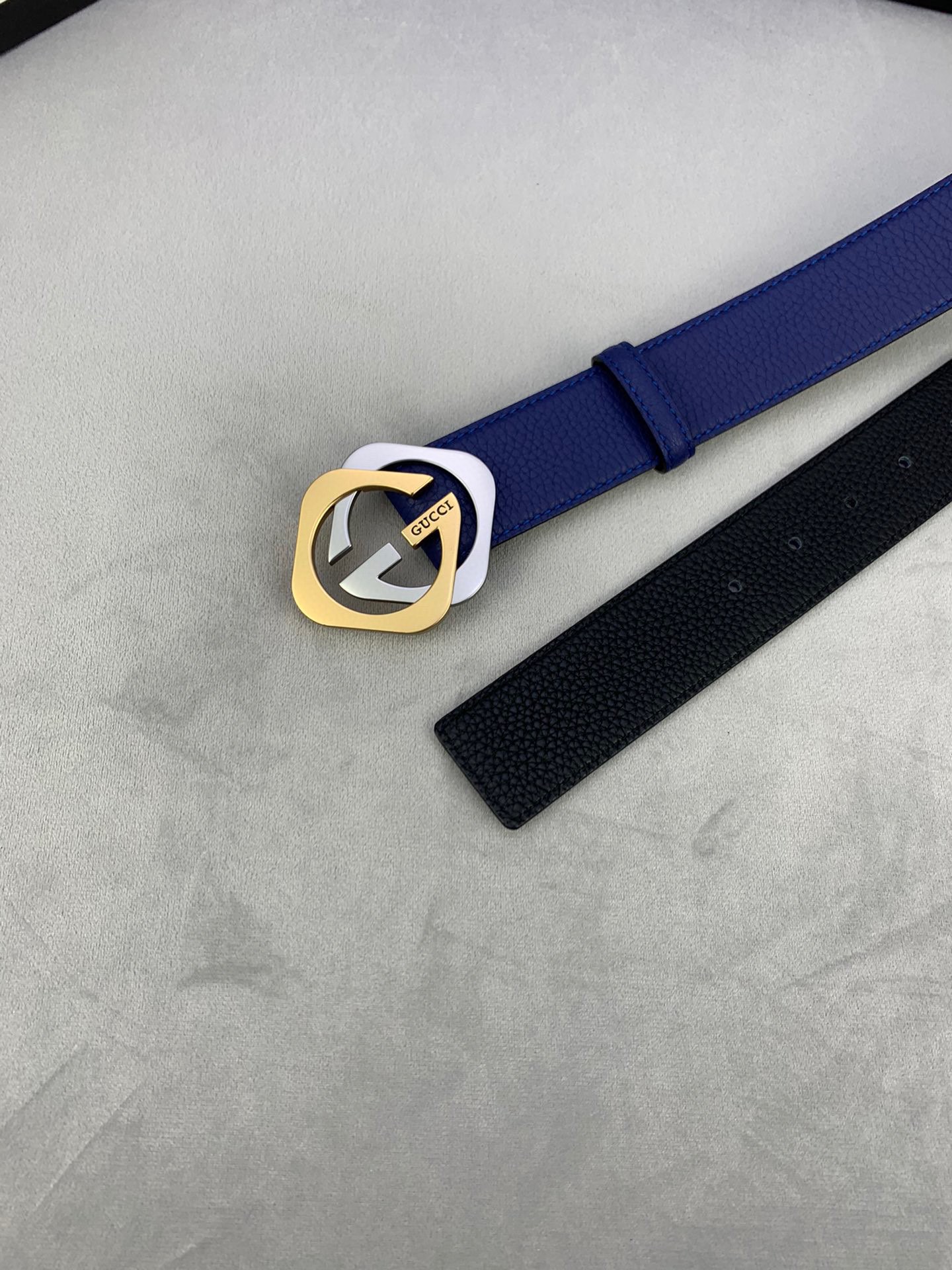 宽度4.0cmGUCCI经典双层菱形