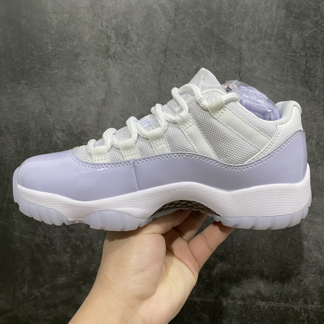 图片[2]-X版纯原 Air Jordan AJ11 低帮 白紫 女神紫 低帮篮球鞋 AH7860 101 原厂材料打造 顶级品质 市售天花板版本 尺码：36-39-选品中心