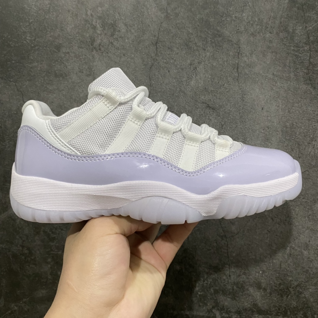 X版纯原 Air Jordan AJ11 低帮 白紫 女神紫 低帮篮球鞋 AH7860 101 原厂材料打造 顶级品质 市售天花板版本 尺码:36-39-选品中心
