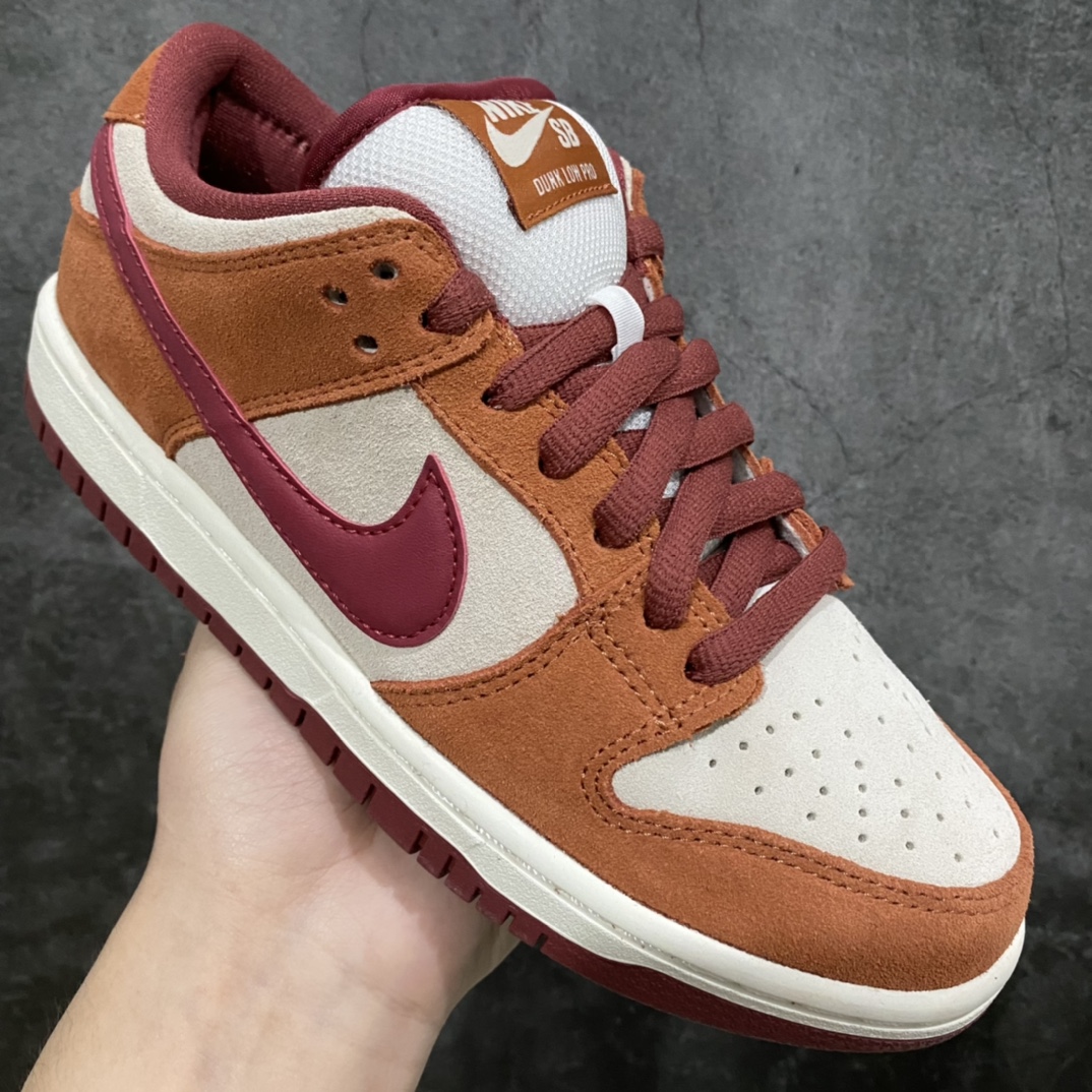 图片[4]-L版纯原Dunk SB红棕 棕色红钩 BQ6817-202 个人感觉是目前市场最优版本之一 做工品质都没得挑 厚鞋舌 翻毛皮料无色差 鞋型 勾子清洁度也都很好 价格合理 推荐这个版本 尺码：36-46-选品中心