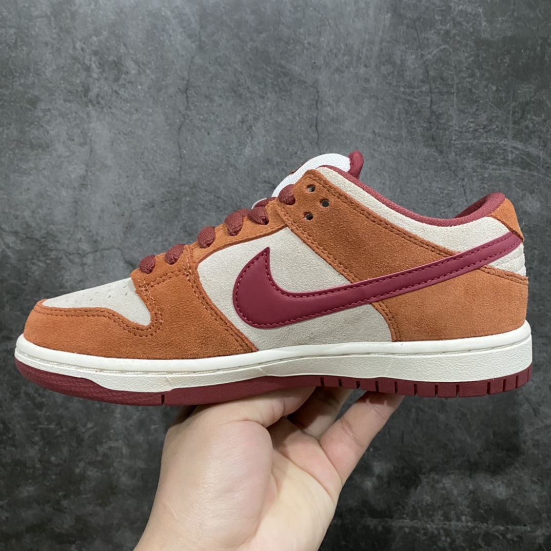 图片[2]-L版纯原Dunk SB红棕 棕色红钩 BQ6817-202 个人感觉是目前市场最优版本之一 做工品质都没得挑 厚鞋舌 翻毛皮料无色差 鞋型 勾子清洁度也都很好 价格合理 推荐这个版本 尺码：36-46-选品中心