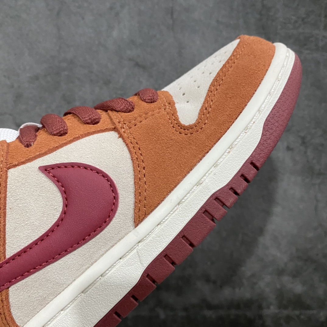图片[6]-L版纯原Dunk SB红棕 棕色红钩 BQ6817-202 个人感觉是目前市场最优版本之一 做工品质都没得挑 厚鞋舌 翻毛皮料无色差 鞋型 勾子清洁度也都很好 价格合理 推荐这个版本 尺码：36-46-选品中心