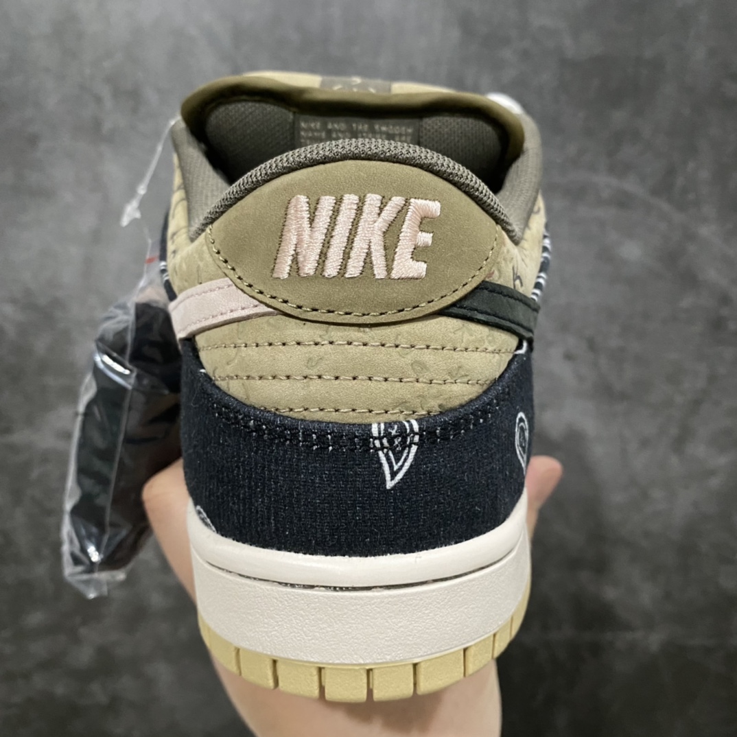图片[4]-PK版本Travis Scott x Dunk SB腰果花 市场第一梯队品质 可以说细节基本都是对的 鞋头上翘弧度正确 后跟小山峰弧度正确 贝利原厂皮料 所有细节正确 缩减文案不多描述 各大代号纯原中的巅峰版本 具体见细节图即可 尺码：36 36.5 37 38 38.5 39 40 40.5 41 42 42.5 43 44 44.5 45 46 47.5-选品中心