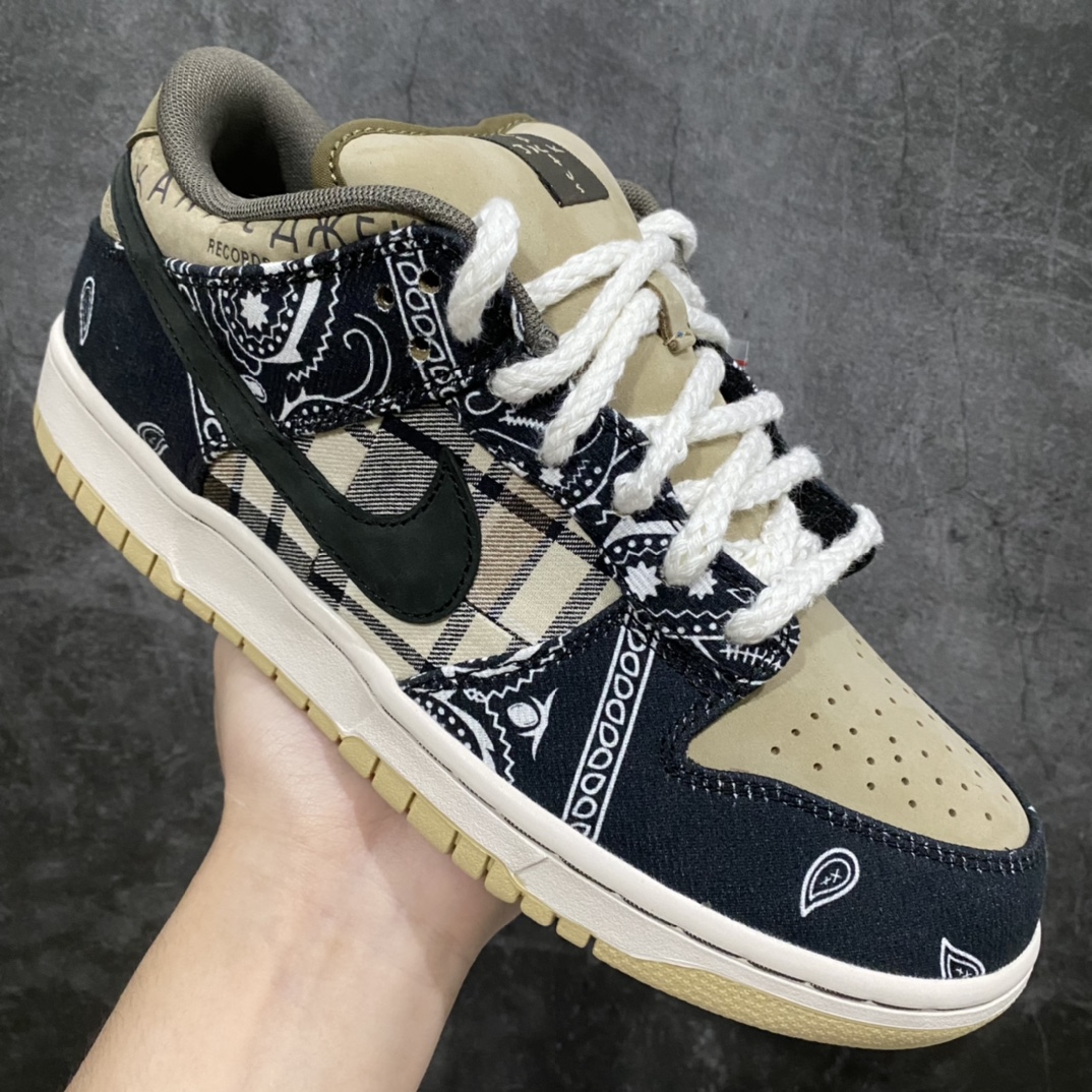 图片[3]-PK版本Travis Scott x Dunk SB腰果花 市场第一梯队品质 可以说细节基本都是对的 鞋头上翘弧度正确 后跟小山峰弧度正确 贝利原厂皮料 所有细节正确 缩减文案不多描述 各大代号纯原中的巅峰版本 具体见细节图即可 尺码：36 36.5 37 38 38.5 39 40 40.5 41 42 42.5 43 44 44.5 45 46 47.5-选品中心