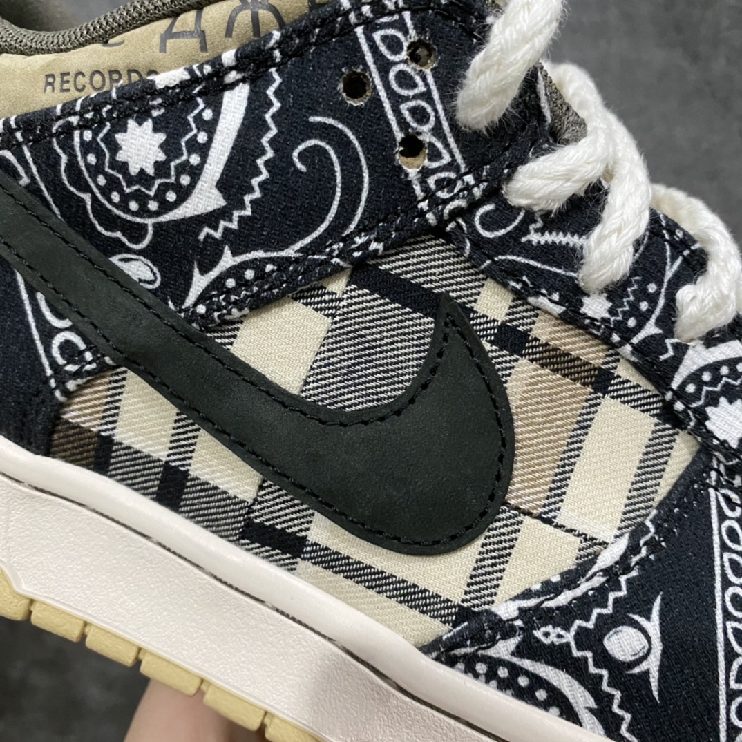 图片[2]-PK版本Travis Scott x Dunk SB腰果花 市场第一梯队品质 可以说细节基本都是对的 鞋头上翘弧度正确 后跟小山峰弧度正确 贝利原厂皮料 所有细节正确 缩减文案不多描述 各大代号纯原中的巅峰版本 具体见细节图即可 尺码：36 36.5 37 38 38.5 39 40 40.5 41 42 42.5 43 44 44.5 45 46 47.5-选品中心