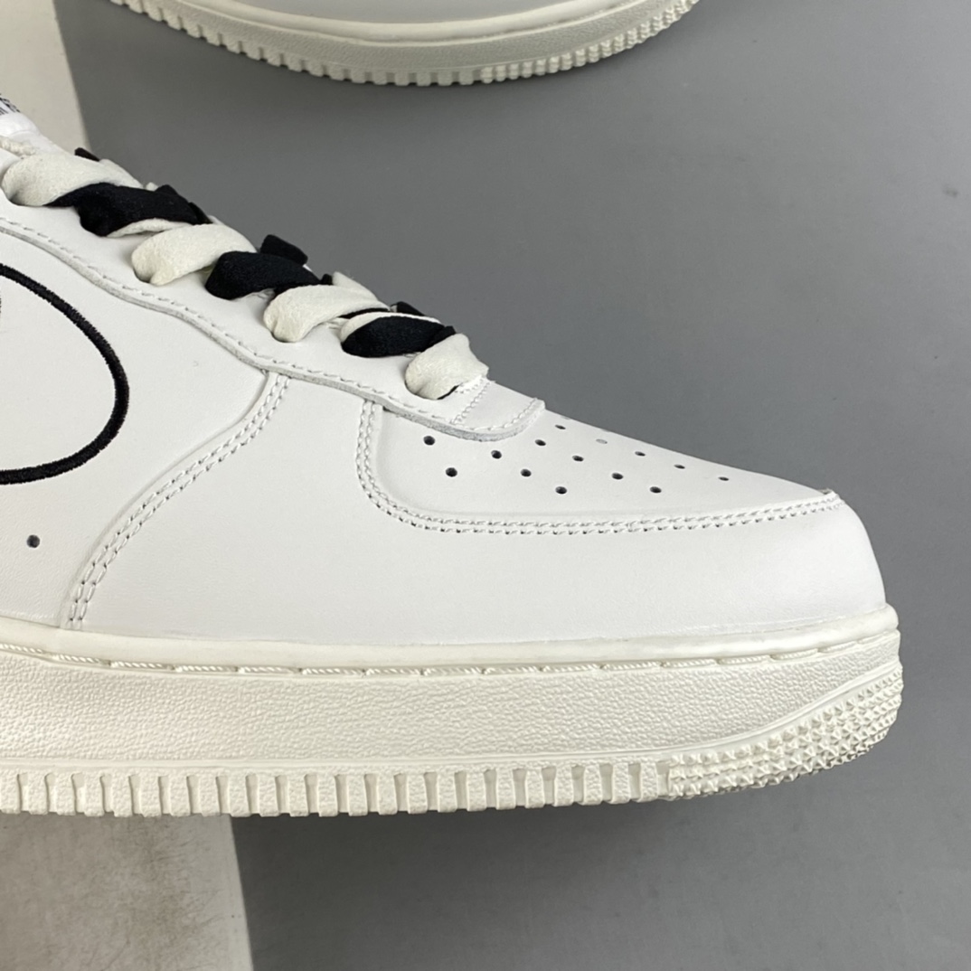 P220 Nike Air Force 1’07 Low 米黑电绣勾 空军一号低帮休闲板鞋 CL6326-158