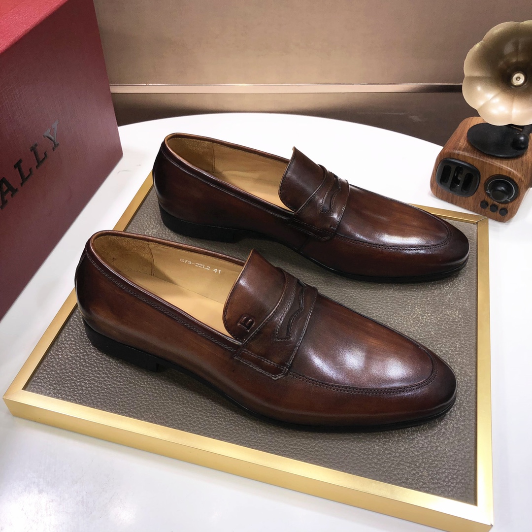 J5  Bally .巴利官网一比一.男士皮鞋👊🏻每一位成功男士的身份衬托，上脚大气稳重🚶🏻🚶🏻高端定制专柜原版头层牛皮+进口牛皮内里。不管风吹雨打鞋楦不变，经得起时间的验证🔍️