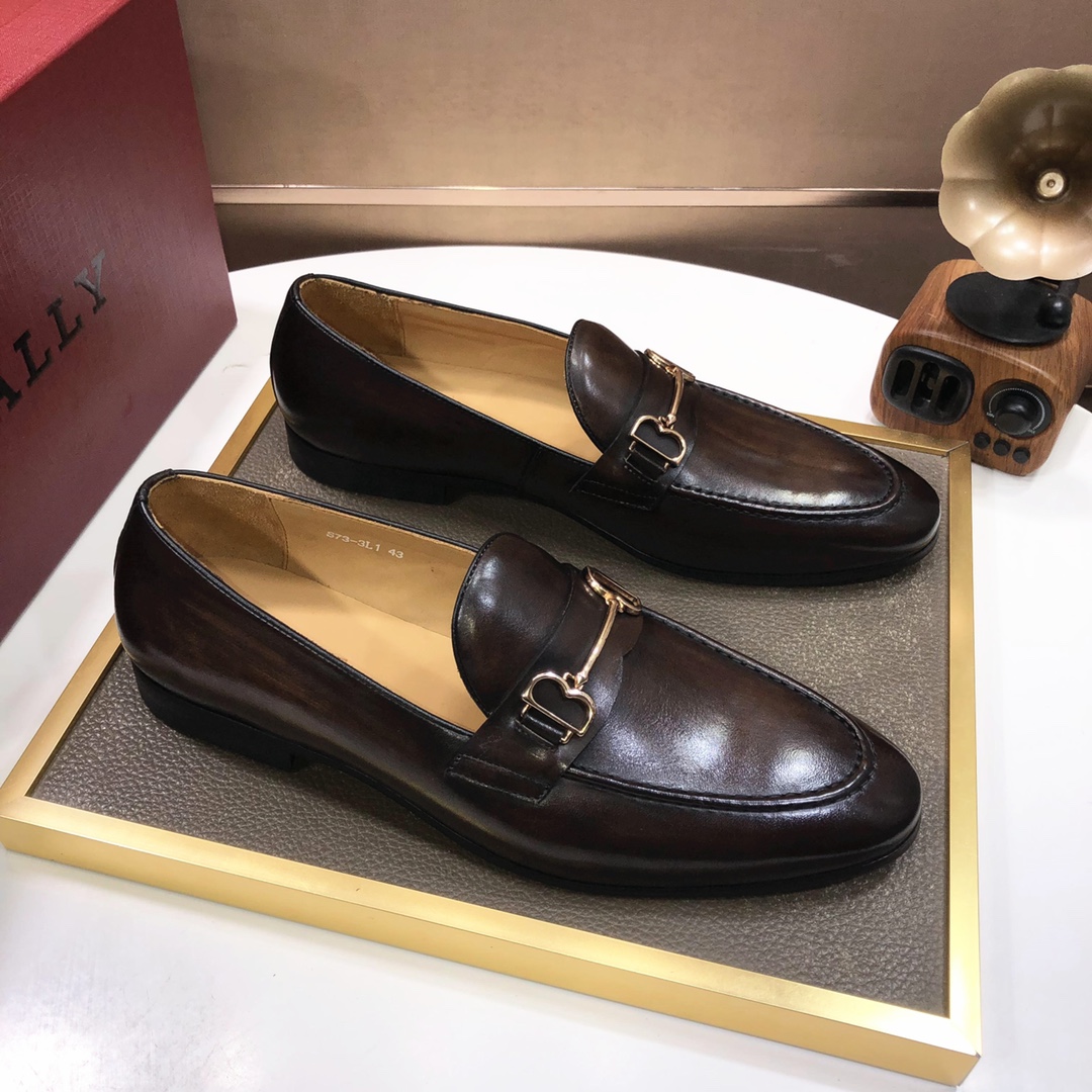 J5  Bally .巴利官网一比一.男士皮鞋👊🏻每一位成功男士的身份衬托，上脚大气稳重🚶🏻🚶🏻高端定制专柜原版头层牛皮+进口牛皮内里。不管风吹雨打鞋楦不变，经得起时间的验证🔍️