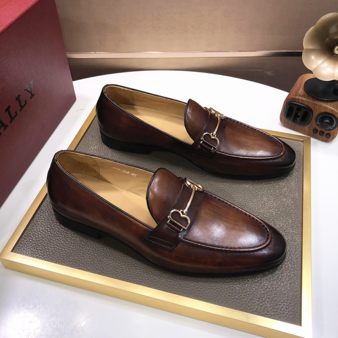 J5  Bally .巴利官网一比一.男士皮鞋👊🏻每一位成功男士的身份衬托，上脚大气稳重🚶🏻🚶🏻高端定制专柜原版头层牛皮+进口牛皮内里。不管风吹雨打鞋楦不变，经得起时间的验证🔍️