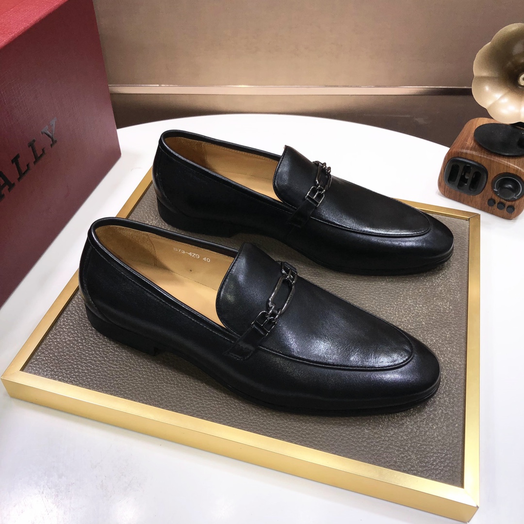 J5  Bally .巴利官网一比一.男士皮鞋👊🏻每一位成功男士的身份衬托，上脚大气稳重🚶🏻🚶🏻高端定制专柜原版头层牛皮+进口牛皮内里。不管风吹雨打鞋楦不变，经得起时间的验证🔍️