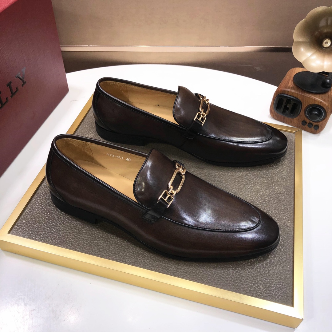 J5  Bally .巴利官网一比一.男士皮鞋👊🏻每一位成功男士的身份衬托，上脚大气稳重🚶🏻🚶🏻高端定制专柜原版头层牛皮+进口牛皮内里。不管风吹雨打鞋楦不变，经得起时间的验证🔍️