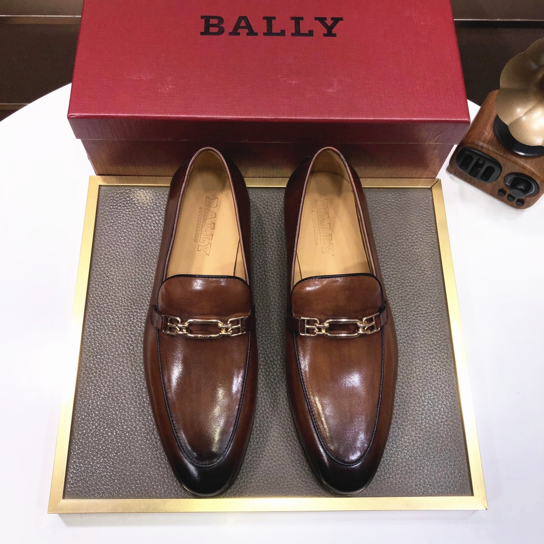 J5  Bally .巴利官网一比一.男士皮鞋👊🏻每一位成功男士的身份衬托，上脚大气稳重🚶🏻🚶🏻高端定制专柜原版头层牛皮+进口牛皮内里。不管风吹雨打鞋楦不变，经得起时间的验证🔍️