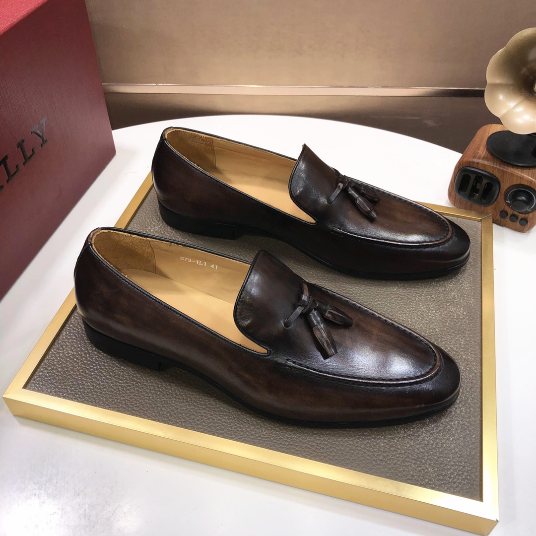 J5  Bally .巴利官网一比一.男士皮鞋👊🏻每一位成功男士的身份衬托，上脚大气稳重🚶🏻🚶🏻高端定制专柜原版头层牛皮+进口牛皮内里。不管风吹雨打鞋楦不变，经得起时间的验证🔍️