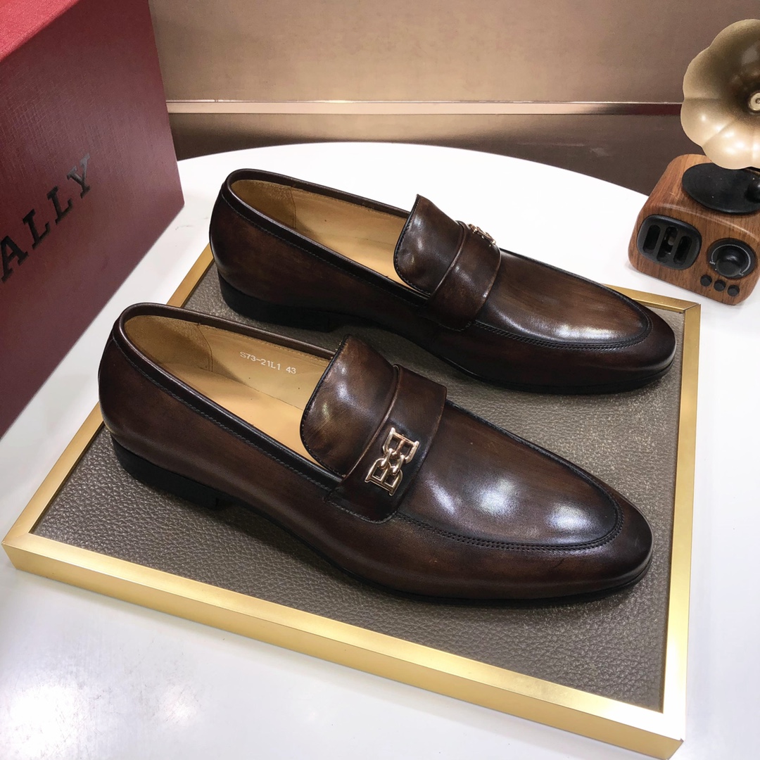 J5  Bally .巴利官网一比一.男士皮鞋👊🏻每一位成功男士的身份衬托，上脚大气稳重🚶🏻🚶🏻高端定制专柜原版头层牛皮+进口牛皮内里。不管风吹雨打鞋楦不变，经得起时间的验证🔍️