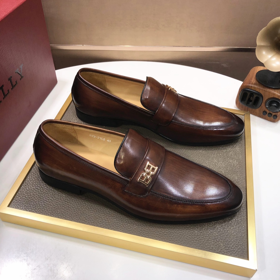 J5  Bally .巴利官网一比一.男士皮鞋👊🏻每一位成功男士的身份衬托，上脚大气稳重🚶🏻🚶🏻高端定制专柜原版头层牛皮+进口牛皮内里。不管风吹雨打鞋楦不变，经得起时间的验证🔍️