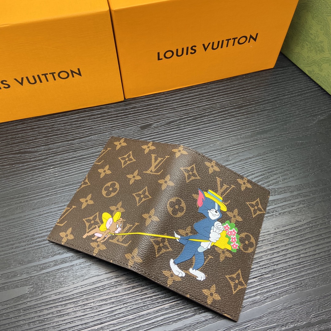 Passport holder in use