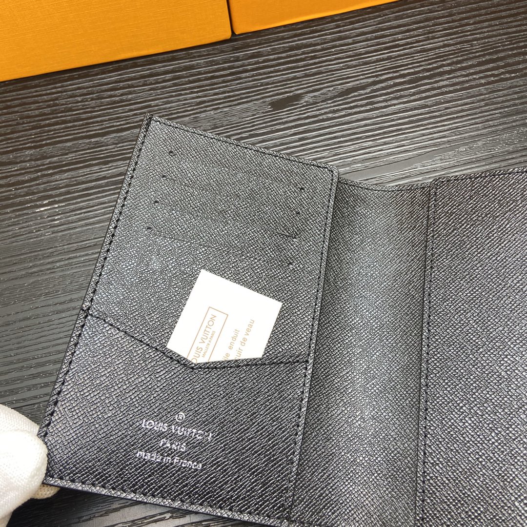 Passport wallet in use