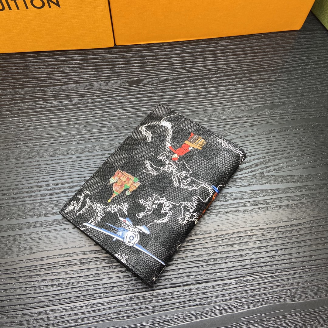 Passport wallet leather texture