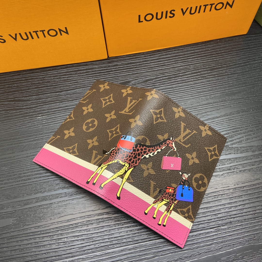 Close-up of leather passport holder texture