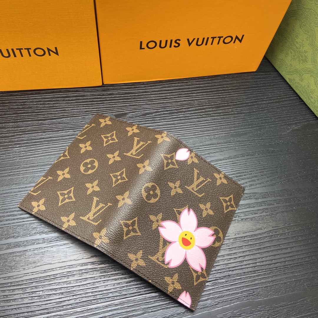 Luxury leather passport holder in hand